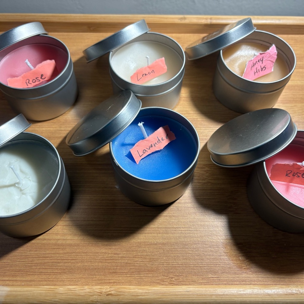 Homemade scented candles 
Any 2/$6